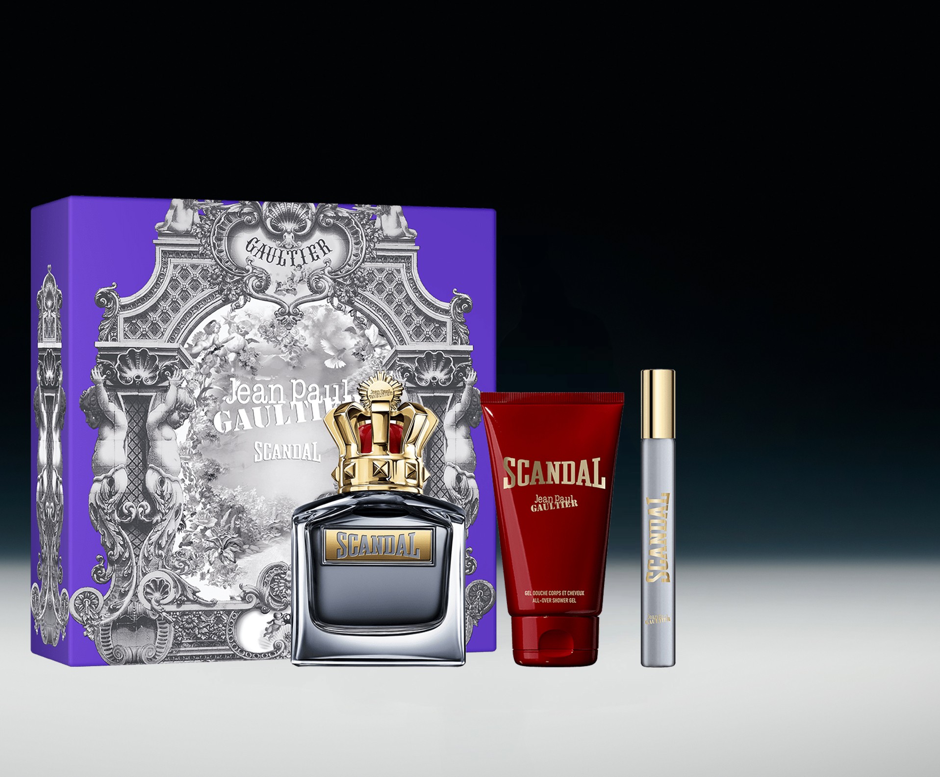 Scandal pour Homme 3.4 oz, Shower Gel 2.5 oz and Spray Gift Set - Image 2